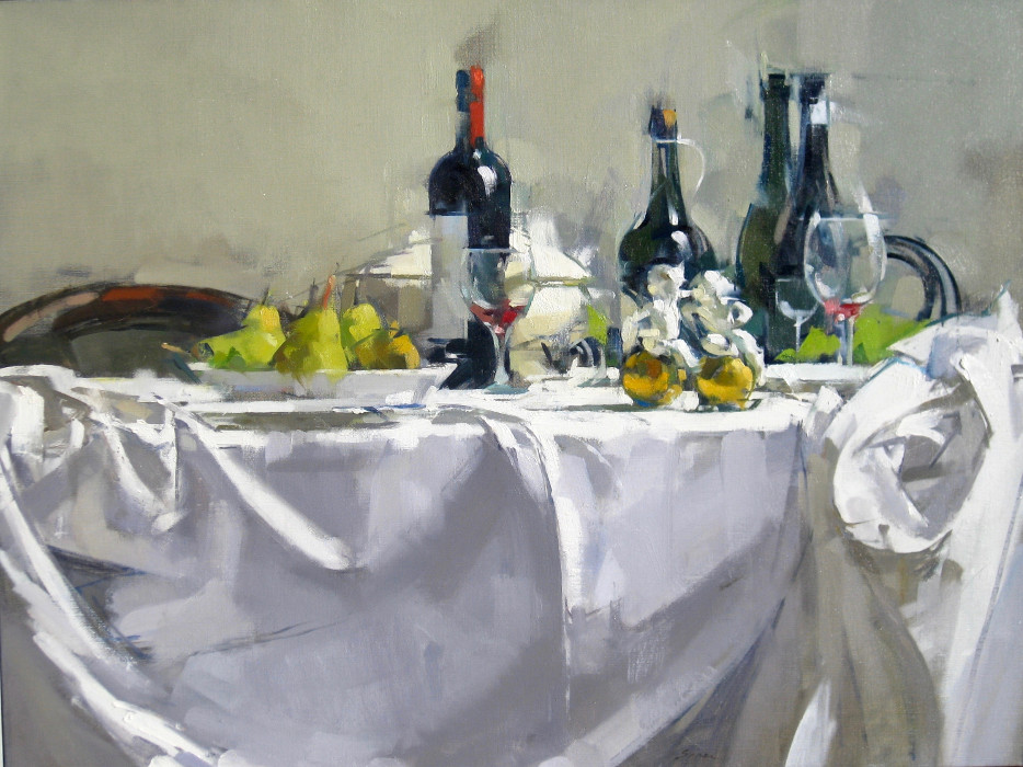 Putti & Four Bottles